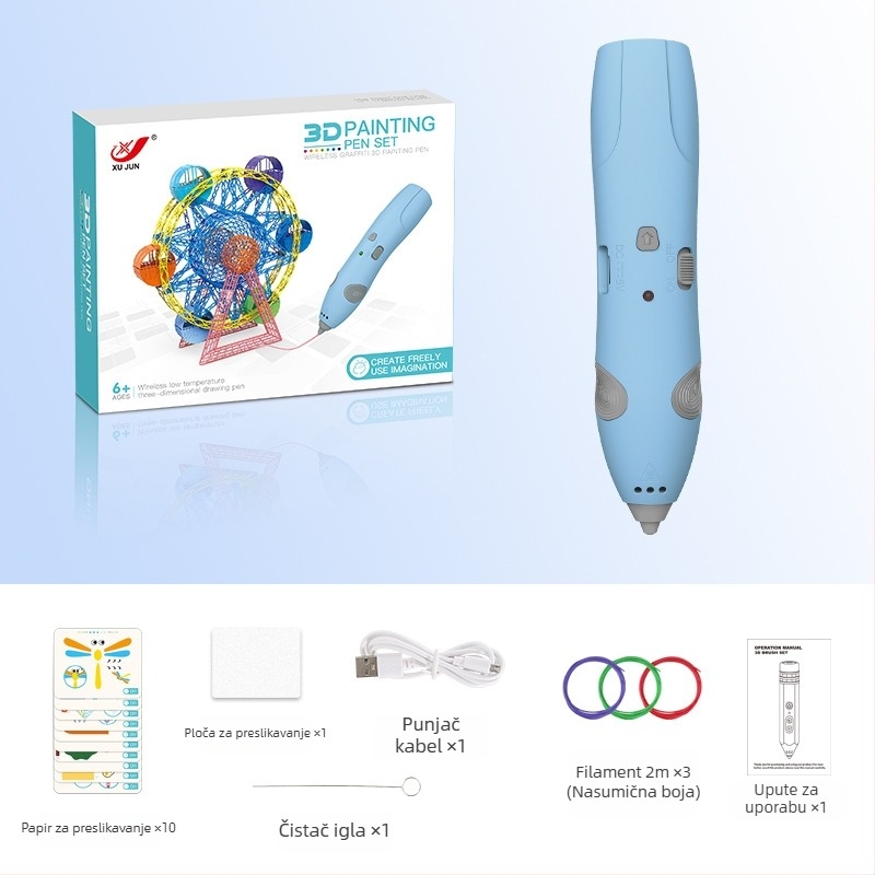 Set 3D pisaćih olovki za djecu – niska temperatura, DIY obrazovna igračka za umjetnost i znanost (4–6 godina)