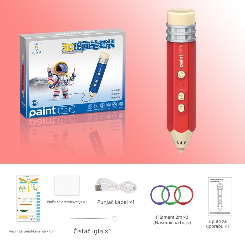 Set 3D pisaćih olovki za djecu – niska temperatura, DIY obrazovna igračka za umjetnost i znanost (4–6 godina)