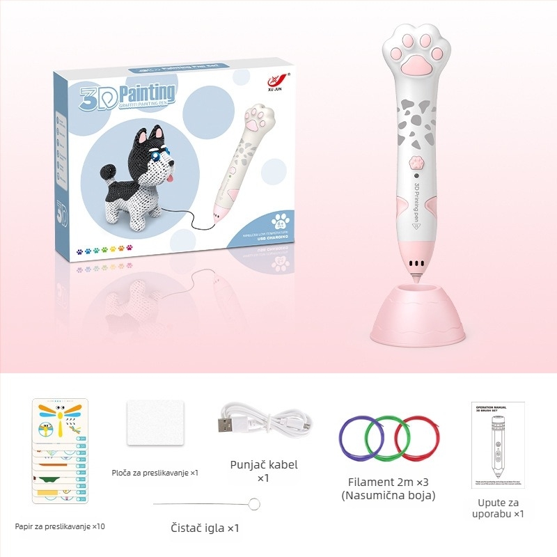 Set 3D pisaćih olovki za djecu – niska temperatura, DIY obrazovna igračka za umjetnost i znanost (4–6 godina)