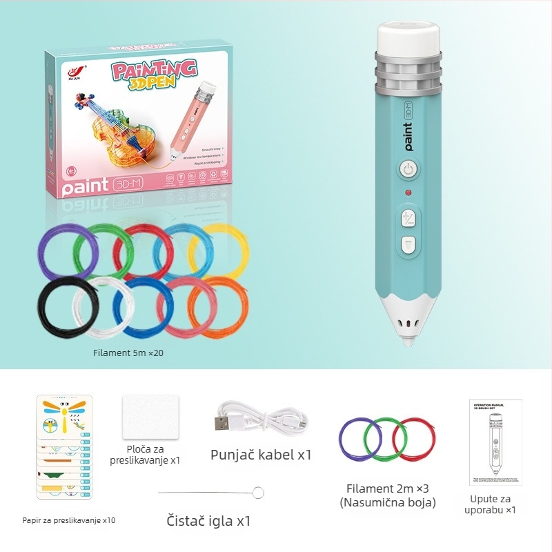 Set 3D pisaćih olovki za djecu – niska temperatura, DIY obrazovna igračka za umjetnost i znanost (4–6 godina)