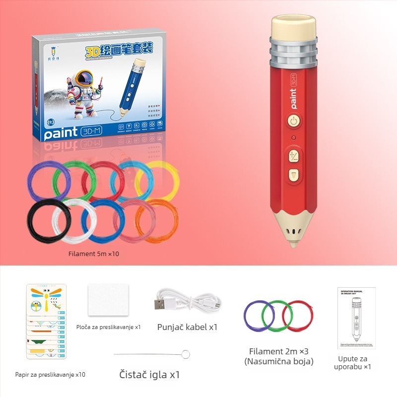 Set 3D pisaćih olovki za djecu – niska temperatura, DIY obrazovna igračka za umjetnost i znanost (4–6 godina)