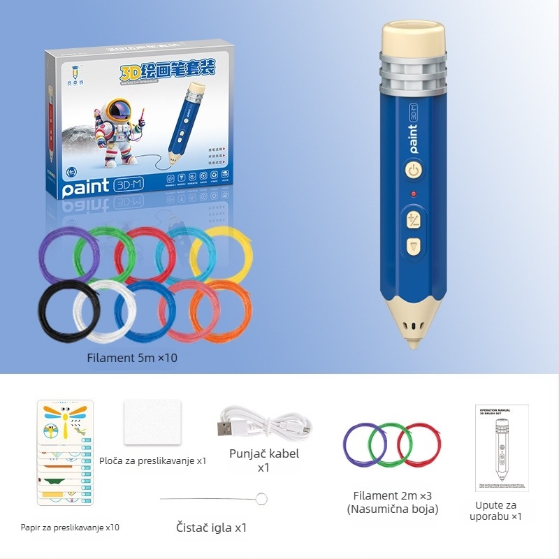 Set 3D pisaćih olovki za djecu – niska temperatura, DIY obrazovna igračka za umjetnost i znanost (4–6 godina)