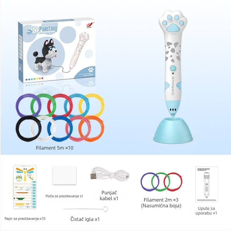 Set 3D pisaćih olovki za djecu – niska temperatura, DIY obrazovna igračka za umjetnost i znanost (4–6 godina)