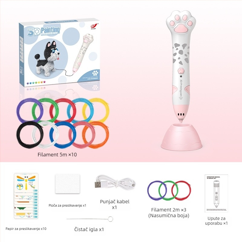 Set 3D pisaćih olovki za djecu – niska temperatura, DIY obrazovna igračka za umjetnost i znanost (4–6 godina)