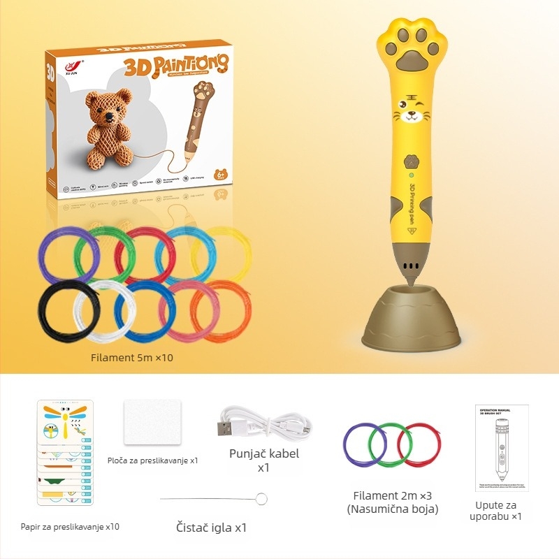 Set 3D pisaćih olovki za djecu – niska temperatura, DIY obrazovna igračka za umjetnost i znanost (4–6 godina)