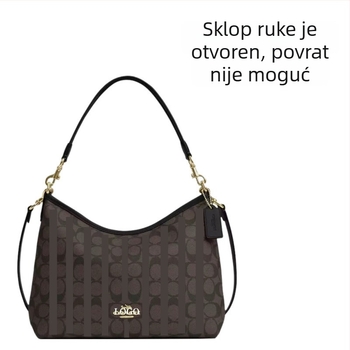 Torba s urbanim minimalističkim stilom, PVC materijal, dumpling oblik, zatvaranje na zip, dvostruke naramenice