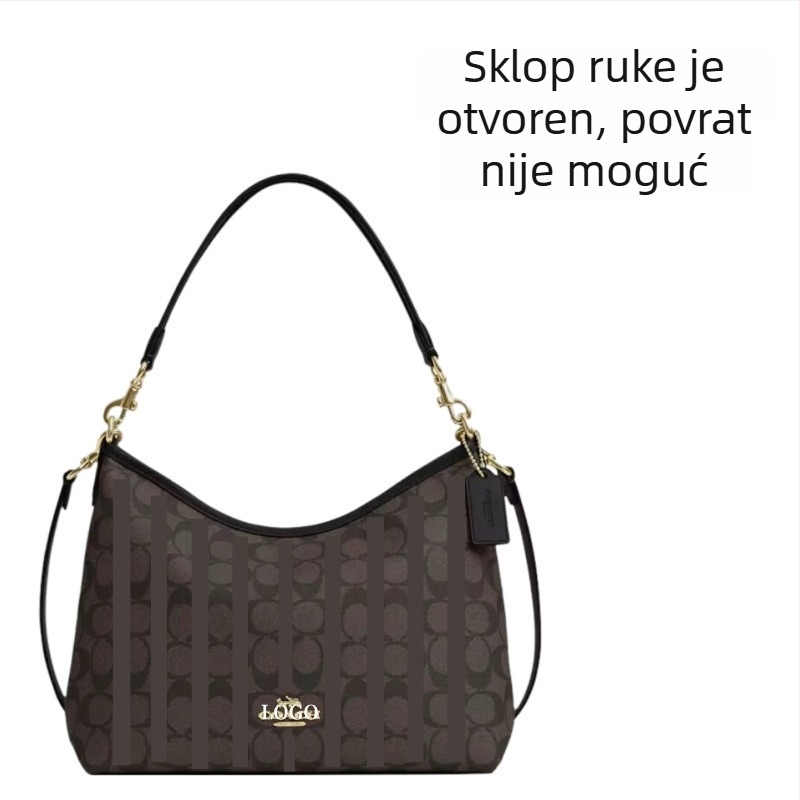 Torba s urbanim minimalističkim stilom, PVC materijal, dumpling oblik, zatvaranje na zip, dvostruke naramenice
