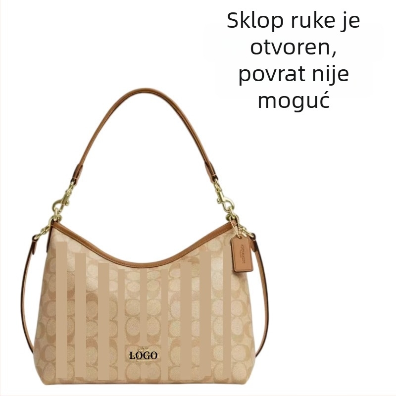 Torba s urbanim minimalističkim stilom, PVC materijal, dumpling oblik, zatvaranje na zip, dvostruke naramenice