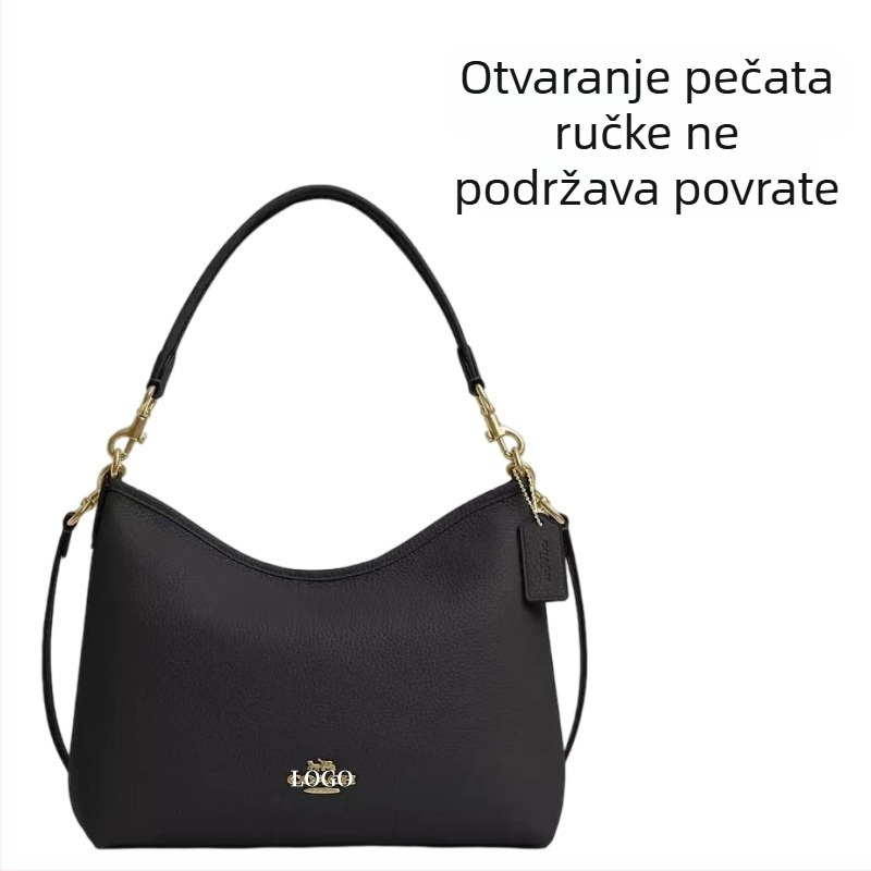 Torba s urbanim minimalističkim stilom, PVC materijal, dumpling oblik, zatvaranje na zip, dvostruke naramenice