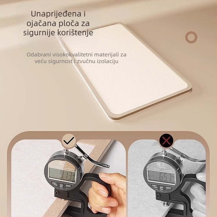 Filc naljepnica za zid s motivima: pejzaži, geometrijski obrasci, drveni uzorak i tekst; pogodna za dnevni boravak, spavaću sobu ili radni prostor