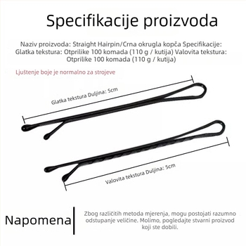 Klip za kosu s okruglom glavom (nehrđajući čelik, unisex, uredski stil, za oblikovanje)