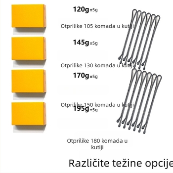 Metalna valovita štipaljka za kosu s lakiranim završnim slojem, za styling updoa i odvajanje pramenova