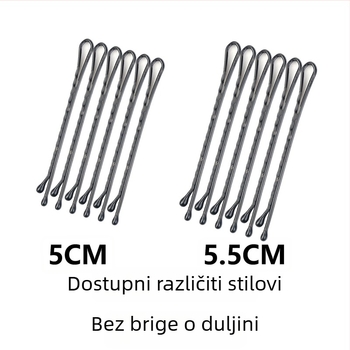 Metalna valovita štipaljka za kosu s lakiranim završnim slojem, za styling updoa i odvajanje pramenova