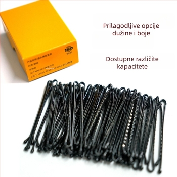 Metalna valovita štipaljka za kosu s lakiranim završnim slojem, za styling updoa i odvajanje pramenova