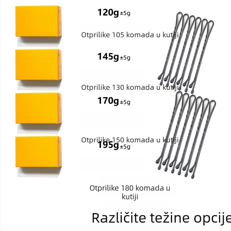 Metalna valovita štipaljka za kosu s lakiranim završnim slojem, za styling updoa i odvajanje pramenova