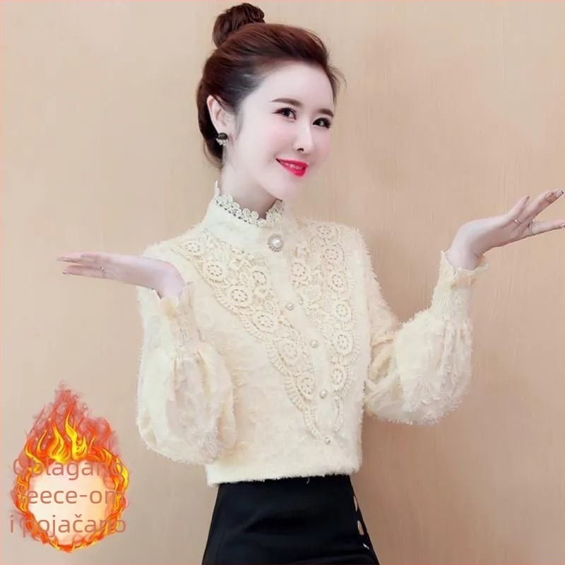 Chenille kardigan, širokog kroja, half-turtleneck ovratnik, dugi rukavi, proljeće 2025