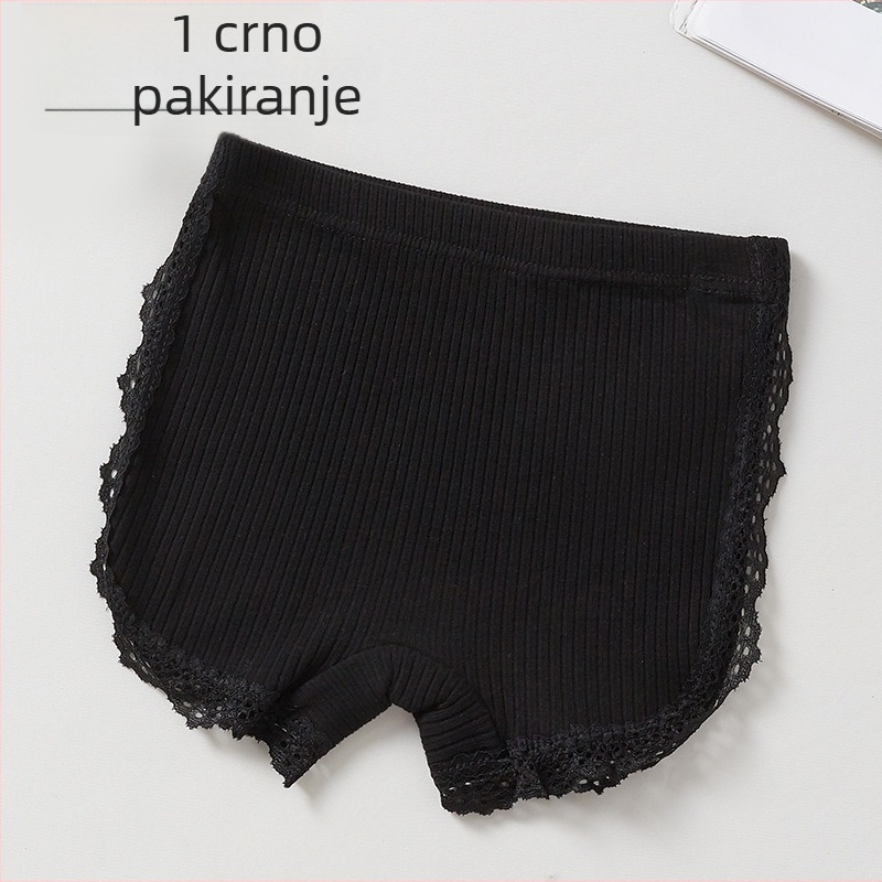 Dječje sigurnosne šorceve od pamuka za djevojčice s čipkastim završetkom – razred B, 95% pamuk, Cute Bear