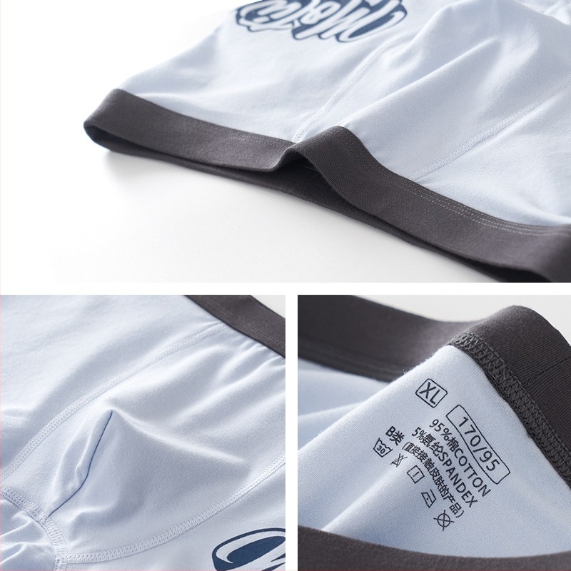 Huanghua muške gaće za dječake, 4-komadni set, 95% combed pamuk, za učenike srednje škole