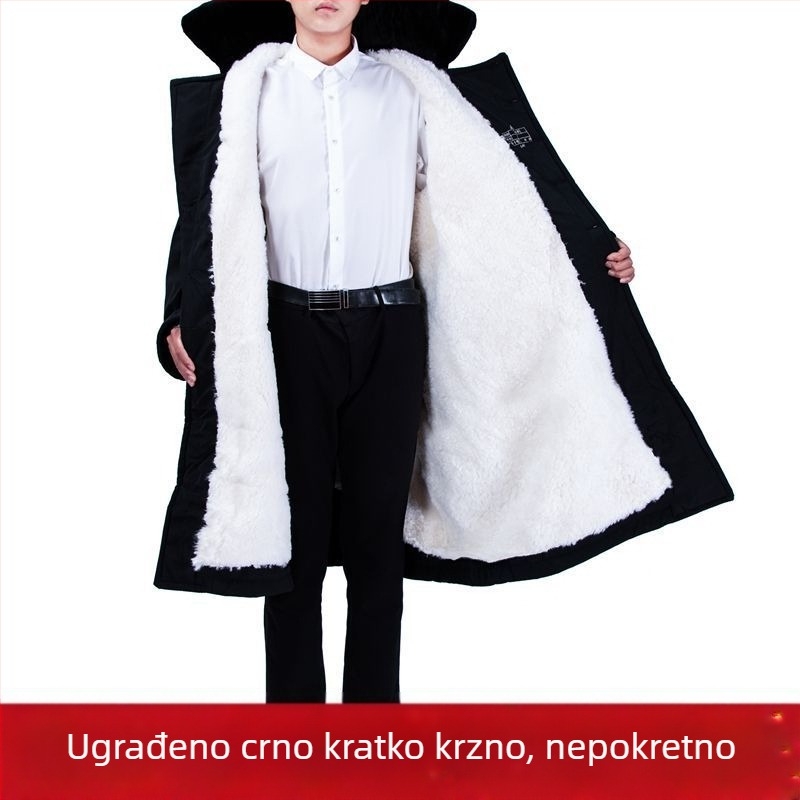 Muški kožni kaput od ovčje kože s integriranom krznom, kratka duljina, zatvarač na prednjoj strani, korejski stil, proljeće 2025