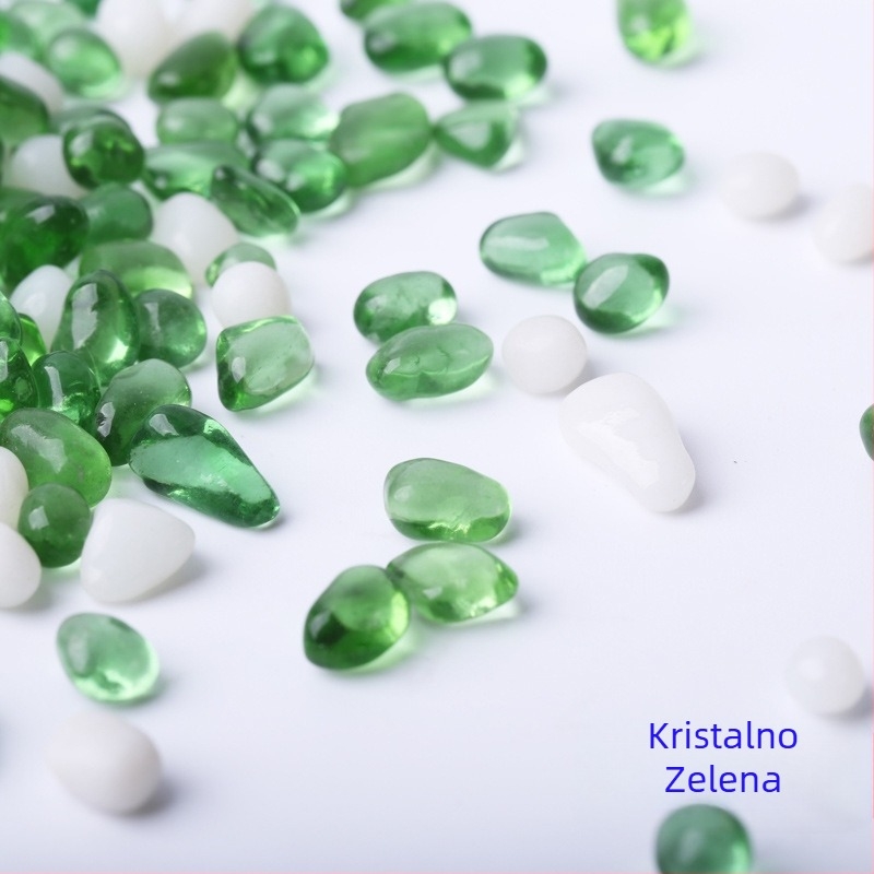 Akvarijske pejzažne kamene – pijesak za dno sa staklenim dnom, pakiranje 25 kg, 250 g po komadu, marka Huaying