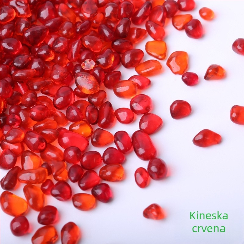 Akvarijske pejzažne kamene – pijesak za dno sa staklenim dnom, pakiranje 25 kg, 250 g po komadu, marka Huaying