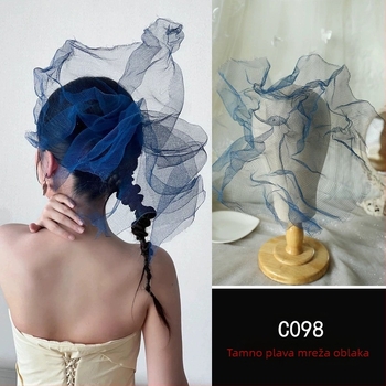 Vjenčani veo od organze, nišni stil, oblik: ženski, valovita forma (Brand Hbb; Podrijetlo: Suzhou; Ljeto 2024; Poklon: vjenčanje, rođendan, putovanje)