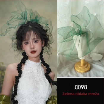 Vjenčani veo od organze, nišni stil, oblik: ženski, valovita forma (Brand Hbb; Podrijetlo: Suzhou; Ljeto 2024; Poklon: vjenčanje, rođendan, putovanje)