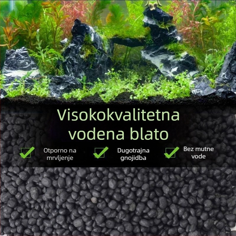Ekološka podloga za akvarijske biljke — muljevita podloga za aquascaping, pročišćavanje vode, bez pranja