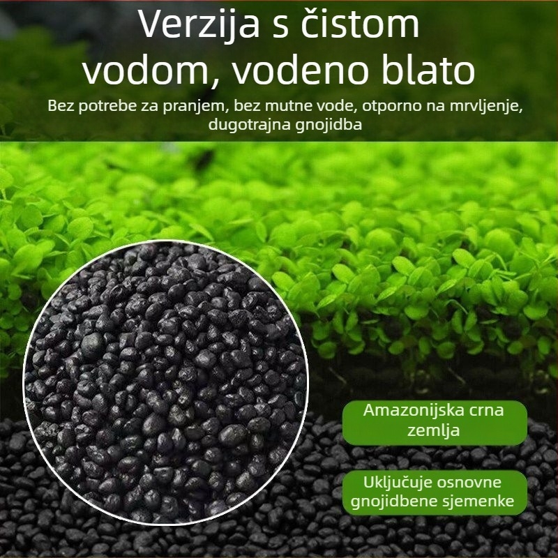 Ekološka podloga za akvarijske biljke — muljevita podloga za aquascaping, pročišćavanje vode, bez pranja