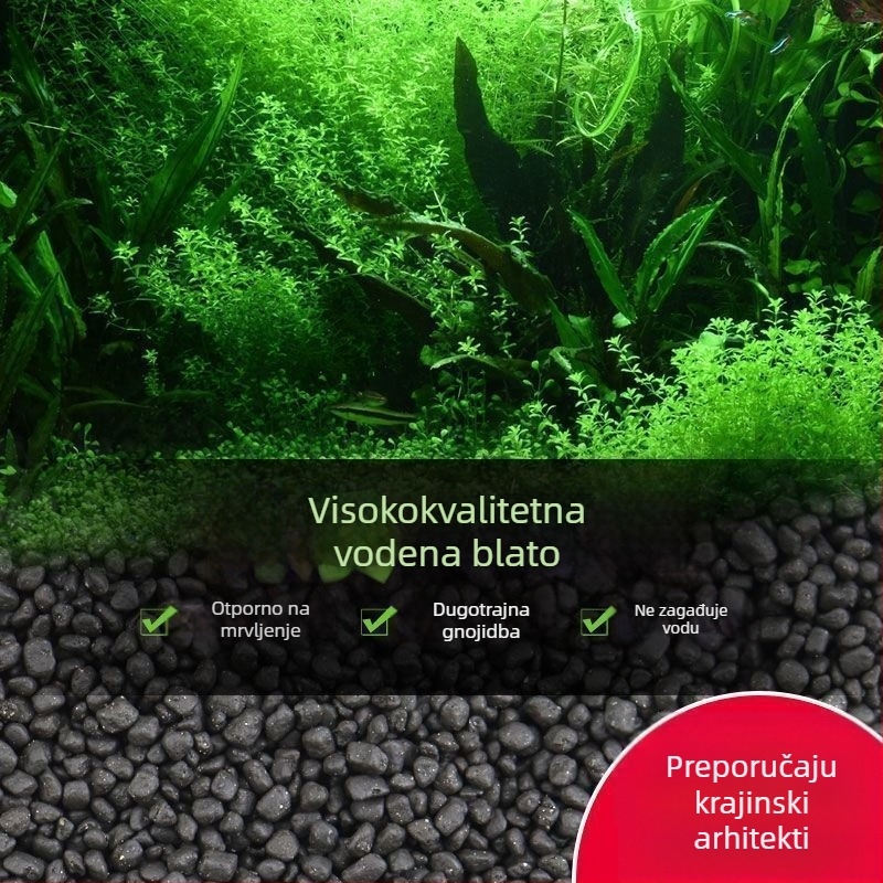 Ekološka podloga za akvarijske biljke — muljevita podloga za aquascaping, pročišćavanje vode, bez pranja