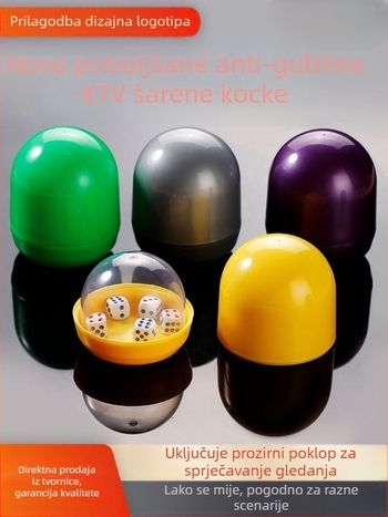 Runwei Dice Cup za barove i noćne klubove, PP materijal, mogućnost prilagodbe, pakiranje 100 kom