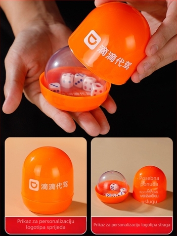 Runwei Dice Cup za barove i noćne klubove, PP materijal, mogućnost prilagodbe, pakiranje 100 kom