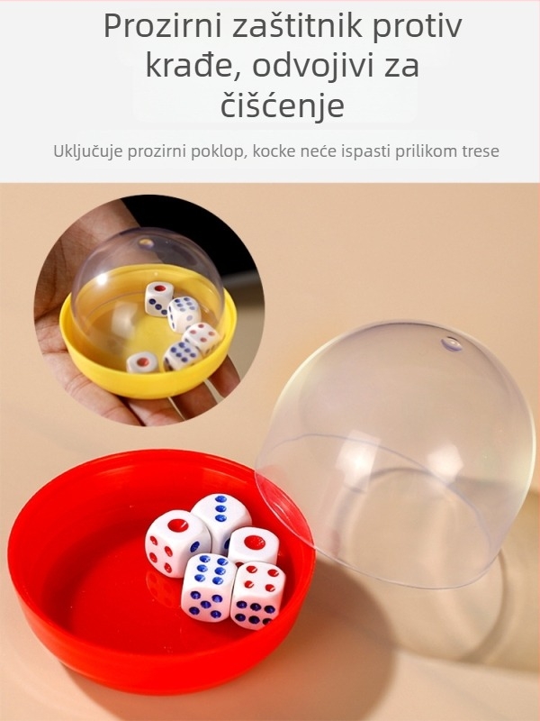 Runwei Dice Cup za barove i noćne klubove, PP materijal, mogućnost prilagodbe, pakiranje 100 kom