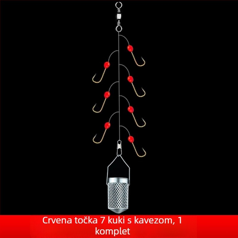 String hook set with barbed hooks — multi-hook rig, Fishing gear
