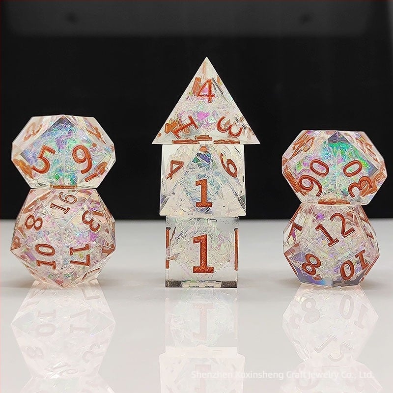 Smolene kocke od smole Cthulhu D&D TRPG, poliedarske D20, set od 7 komada, s mogućnošću prilagodbe