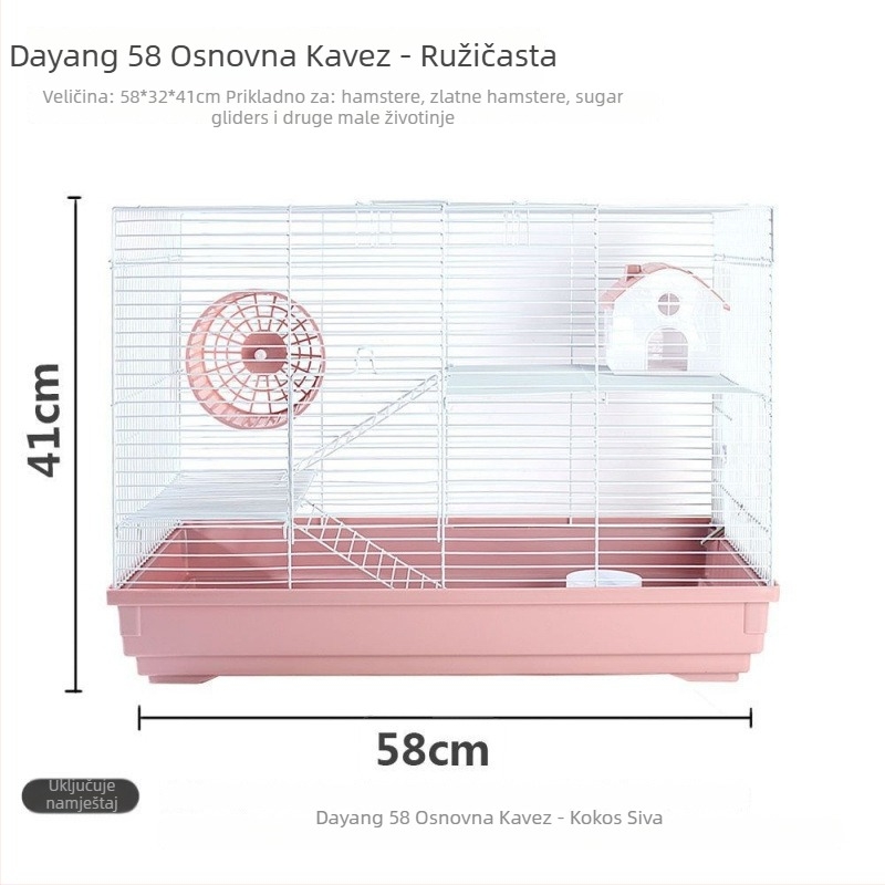 Prozirni akrilni tunel za kavez za hamstera – okruglog oblika, vodootporan, za unutarnju upotrebu, set za uređenje prostora kaveza