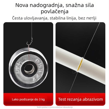 Okretni ribolovni udica sa tri zavojne krivine i dvostrukim udicama — za divlji ribolov, obrnuto okretanje bez ispuštanja