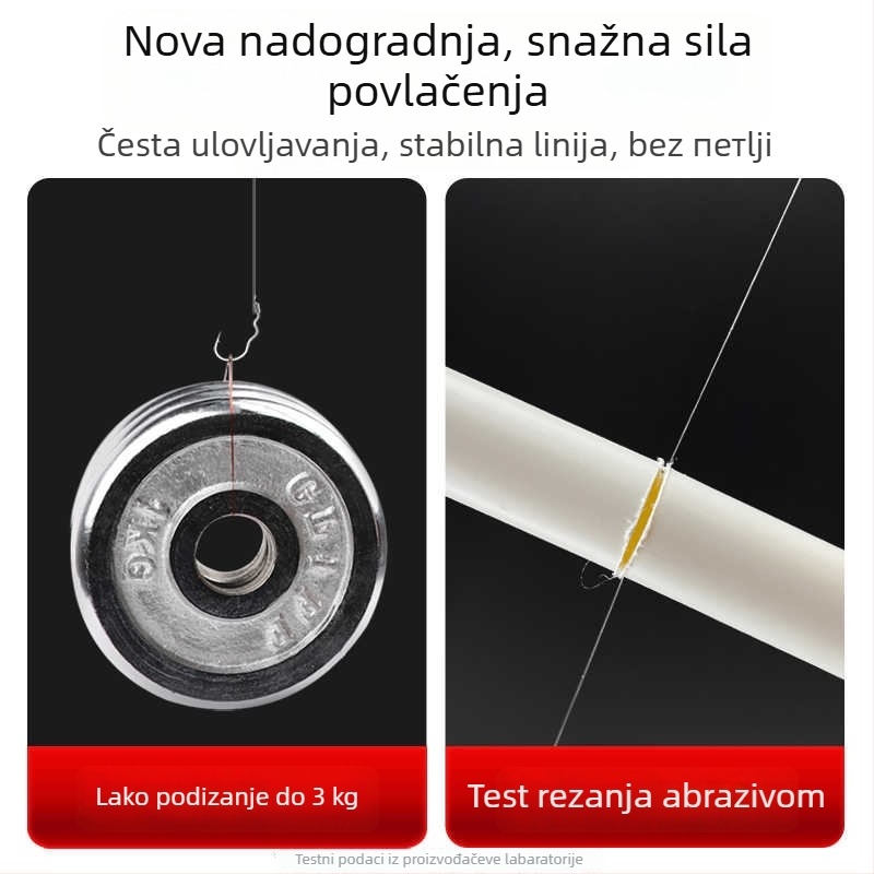 Okretni ribolovni udica sa tri zavojne krivine i dvostrukim udicama — za divlji ribolov, obrnuto okretanje bez ispuštanja