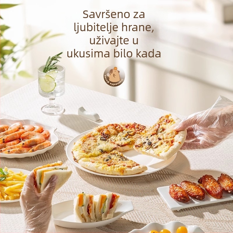 Dječje jednokratne rukavice, hrane kvalitete, individualno pakirane, debeli PE, prozirne, protuklizne, za vanjski piknik