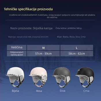Unisex kaciga za skijanje za otvorene sportove – ultra lagani ABS, Golovejoy TK02, ispisan logo, prilagodljivo