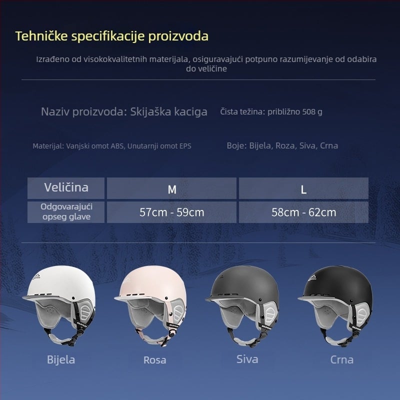 Unisex kaciga za skijanje za otvorene sportove – ultra lagani ABS, Golovejoy TK02, ispisan logo, prilagodljivo