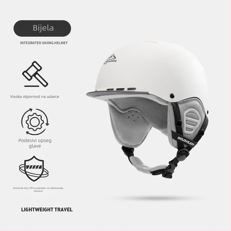 Unisex kaciga za skijanje za otvorene sportove – ultra lagani ABS, Golovejoy TK02, ispisan logo, prilagodljivo