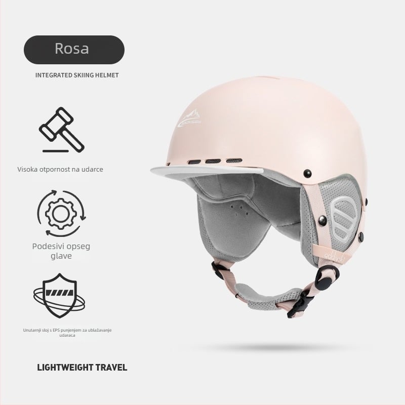 Unisex kaciga za skijanje za otvorene sportove – ultra lagani ABS, Golovejoy TK02, ispisan logo, prilagodljivo