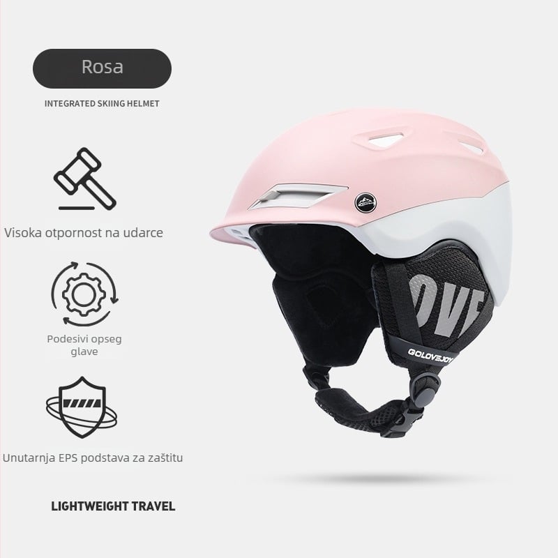 Unisex kaciga za skijanje za otvorene sportove – ultra lagani ABS, Golovejoy TK02, ispisan logo, prilagodljivo