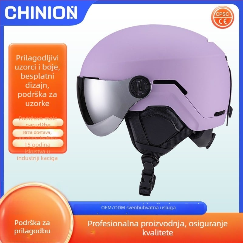 Kaciga za vožnju biciklom s integriranim naočalama, prilagodljiva, unisex, odrasli, Zhilian Zl-s037, PC kućište + EPS pjena