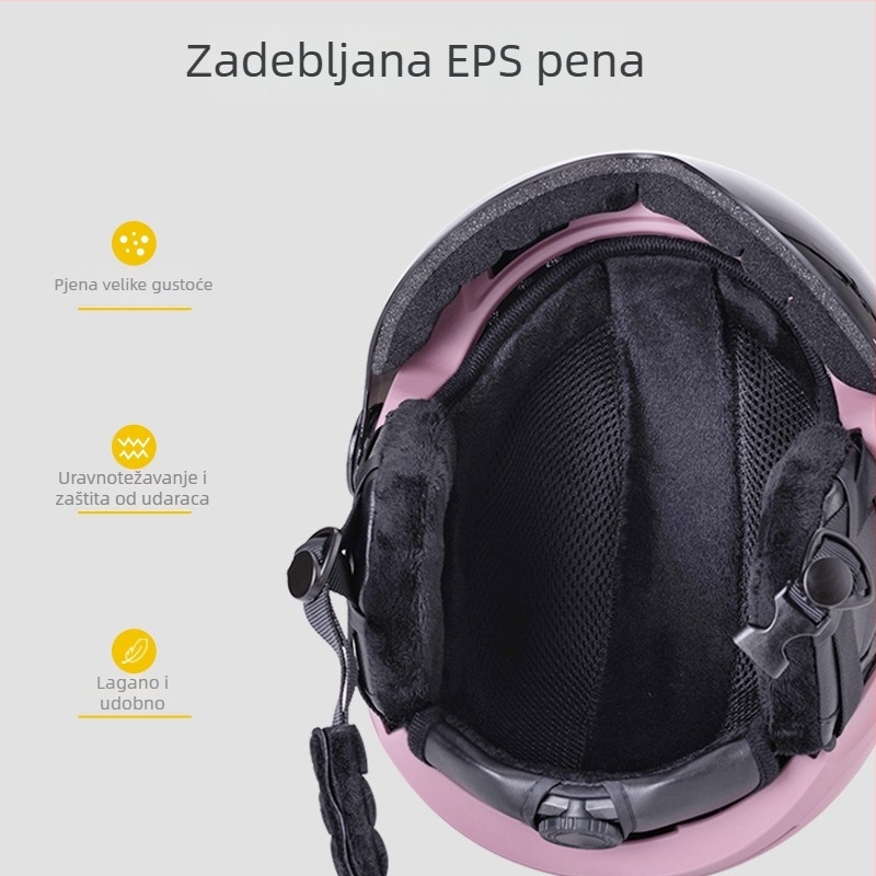 Kaciga za vožnju biciklom s integriranim naočalama, prilagodljiva, unisex, odrasli, Zhilian Zl-s037, PC kućište + EPS pjena