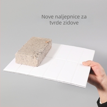 Samoljepljivi PVC 3D ciglasta zidna naljepnica, vodootporna, antibakterijska, za dnevni boravak, kuhinju i kupaonu