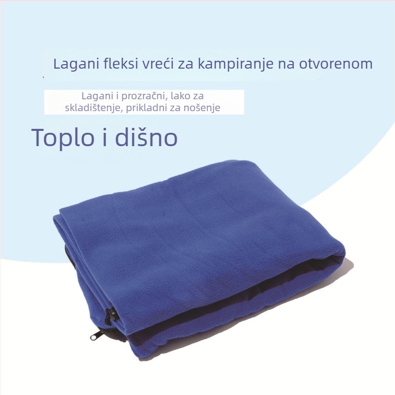 Spavaća vreća u omotničkom stilu, dvostruka fleec podstava, za odrasle, ultra lagana, 500-600 g