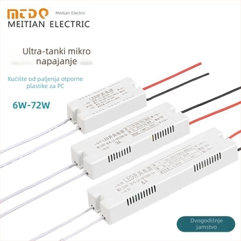 LED napajanje s prekidačem u gumiranom kućištu, ulaz 12V, izlaz 6/12/24/36W, IP20, CE certificirano