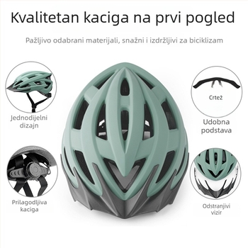 Kaciga za biciklizam, PVC+EPS, prilagodljiv logotip, unisex za odrasle, monolitni dizajn